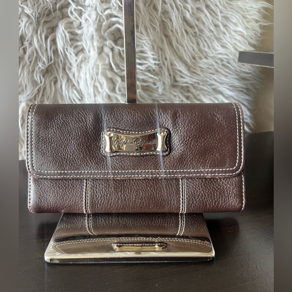 Brown Sophia Caperelli Leather Wallet Trifold